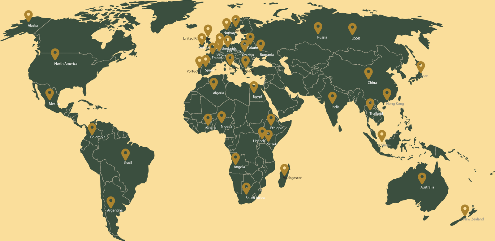 Interactive World Map showing Dr. Jai Vora's global patient reach